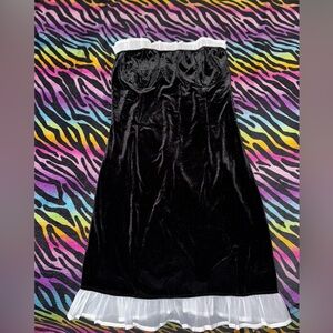 SHEIN Black Strapless Ruched Cocktail Dress